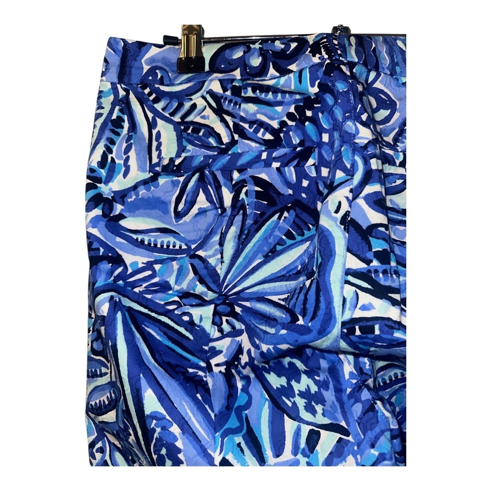 Lilly Pulitizer Zanzibar Blue Kelly High Rise Ankle Pant, Size 10‎ - Picture 5 of 10